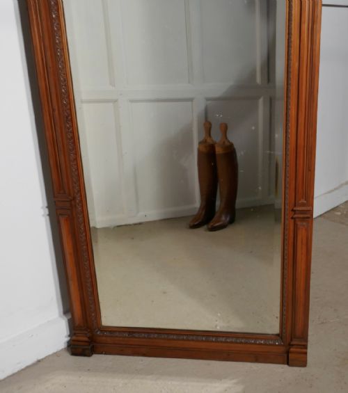 fig 2. A Very Tall French Carved Walnut Wall Mirror, Pier Mirror