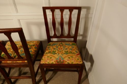 fig 1. Set of 6 Georgian Elm Country Dining Chairs 
