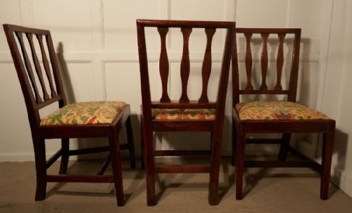 fig 2. Set of 6 Georgian Elm Country Dining Chairs 
