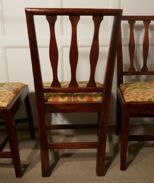 fig 3. Set of 6 Georgian Elm Country Dining Chairs 