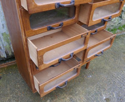 fig 1. Art Deco Haberdashery Cabinet, Sewing, Shop Display