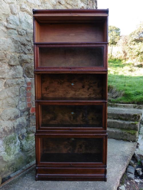 fig 2. A 5 Stack Waterfall Oak Globe Wernicke Barristers Bookcase 0r Filing Cabinet