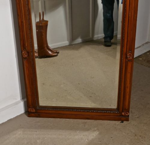 fig 2. A Tall French Carved Walnut Wall Mirror, Pier Mirror