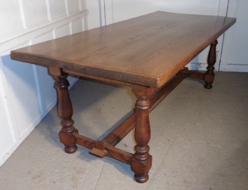 French Golden Oak Farmhouse Table