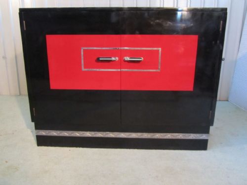 fig 1. Black Lacquered Art Deco Sideboard Cabinet