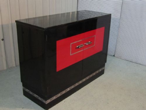 fig 2. Black Lacquered Art Deco Sideboard Cabinet