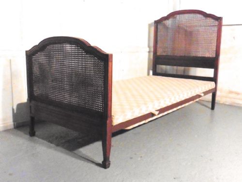 fig 3. A Superb Pair of Art Deco Mahogany, Bergère Twin Beds, by Maples