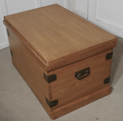 fig 2. A Superb Large Victorian Pine Chest with Iron Banding