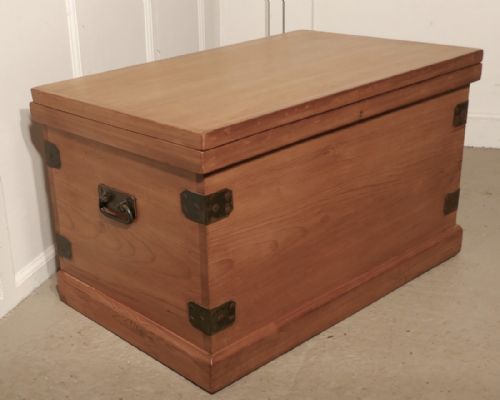 fig 3. A Superb Large Victorian Pine Chest with Iron Banding