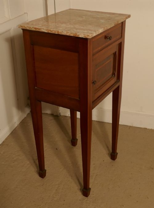 fig 2. French 19th Century Inlaid Mahogany Bedside Cabinet  