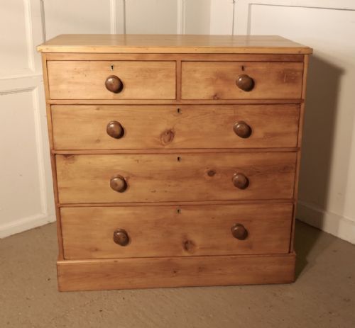 A Large Victorian Pine Chest of Drawers