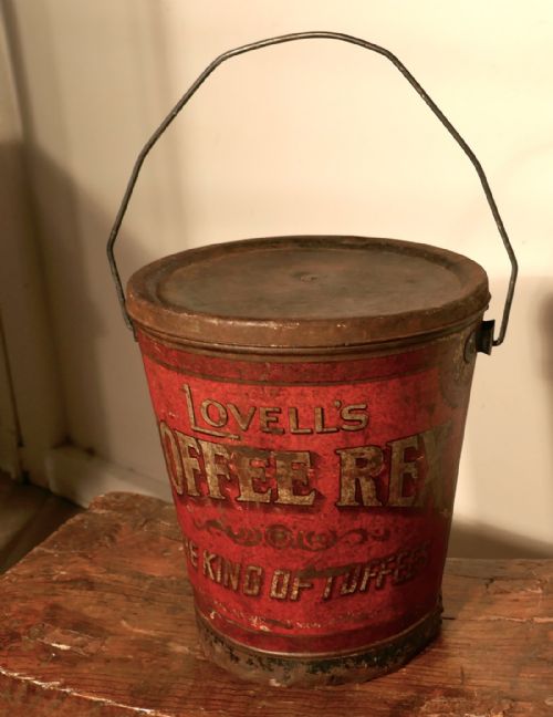 Charming Lovell’s Toffee Tin, Bucket,