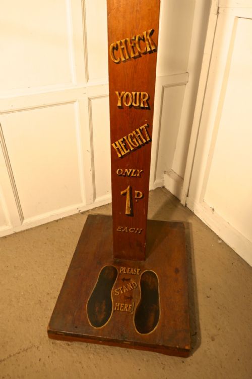 fig 1. Medical Height Measure Stand, Pitch Pine Measuring Stick