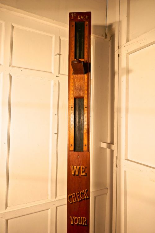 fig 2. Medical Height Measure Stand, Pitch Pine Measuring Stick