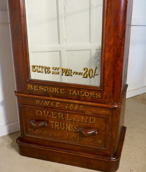 fig 4. Victorian Mahogany Gentleman’s Wardrobe from a Gentleman’s Outfitter Shop Display