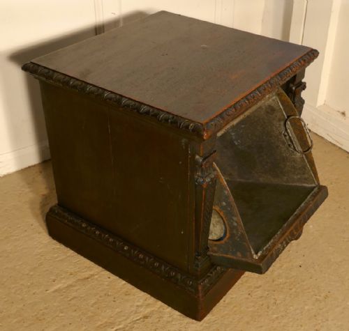 fig 3. Victorian Gothic Carved Oak Purdonium or Green Man Coal Box