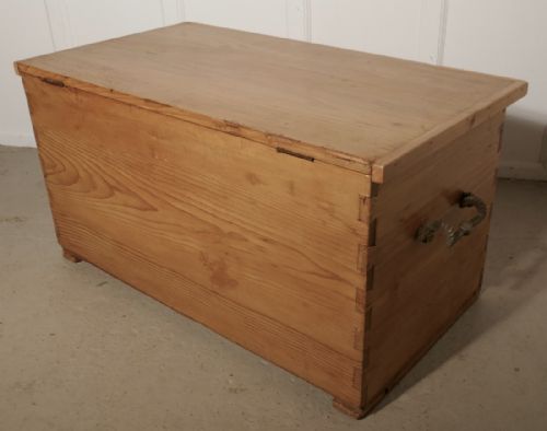 fig 1. Large Victorian Pine Coffer,