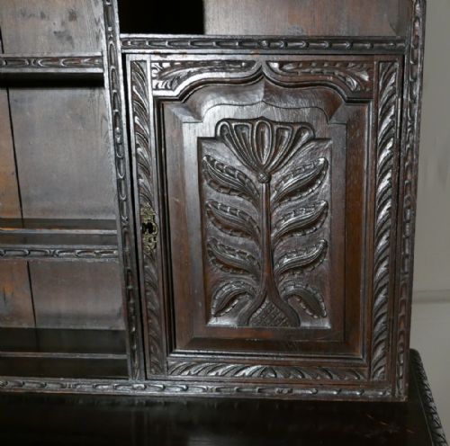 fig 2. 18th Century Carved Oak Dresser with Tree of Life Carvings 