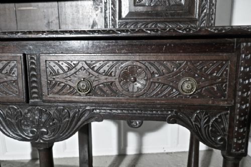 fig 4. 18th Century Carved Oak Dresser with Tree of Life Carvings 