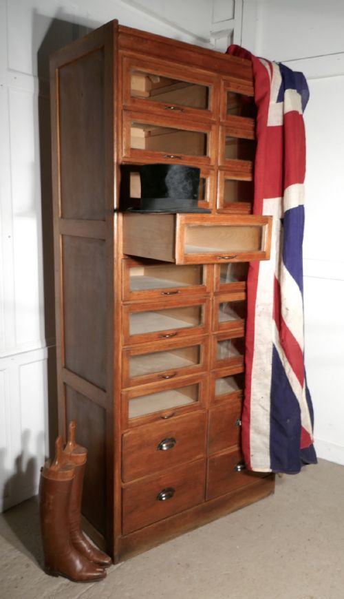 fig 5. Vintage Art Deco Tall Haberdashery Cabinet, Shop Fitting