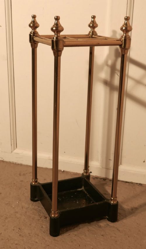 fig 2. A Petit Victorian Brass and Cast Iron Walking Stick Stand or Umbrella Stand