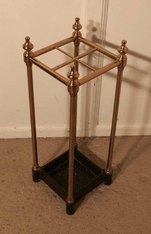 fig 3. A Petit Victorian Brass and Cast Iron Walking Stick Stand or Umbrella Stand