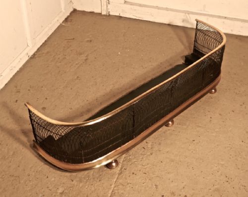 fig 2. A Georgian Brass and Iron Club Fender or Nursery Fire Guard
