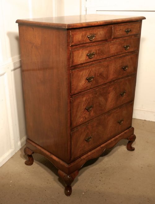 fig 4. Queen Anne Style 19th Century Walnut Chest of Drawers 