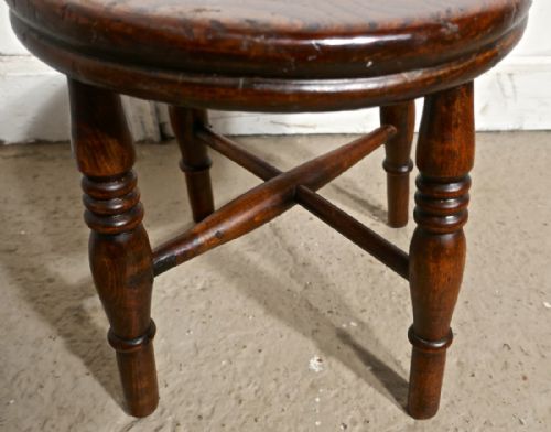 fig 2. 19th Century Elm Dairy Stool