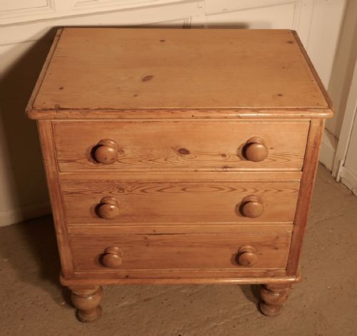 fig 4. A Very Small Victorian Stripped Pine Chest of Drawers
