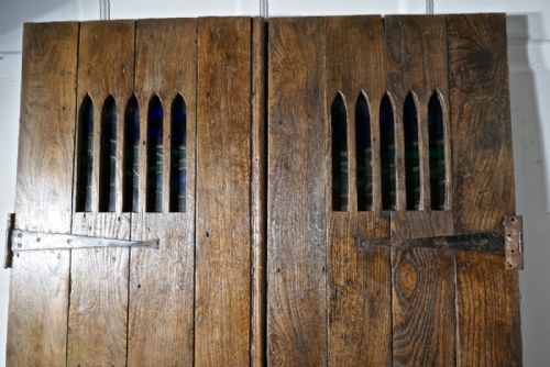 fig 3. A Pair of 19th Century Elm Doors or Country House Double Door