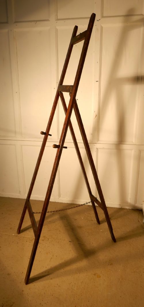 fig 1. Large Rustic Pine Artists’ Easel, or Blackboard Easel by Philip & Trace Ltd