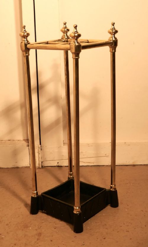 fig 1. A Victorian Brass and Cast Iron Walking Stick Stand or Umbrella Stand