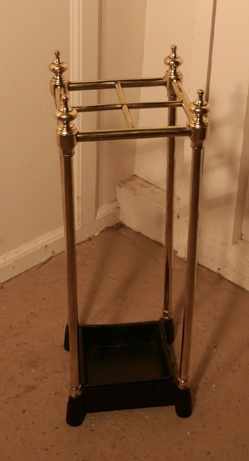 fig 2. A Victorian Brass and Cast Iron Walking Stick Stand or Umbrella Stand