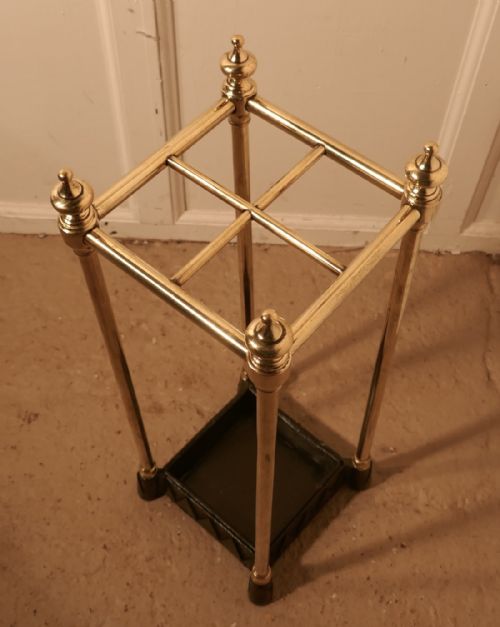 fig 3. A Victorian Brass and Cast Iron Walking Stick Stand or Umbrella Stand