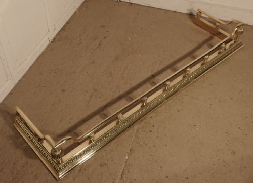 fig 1. Large Victorian Decorative Brass Fender
