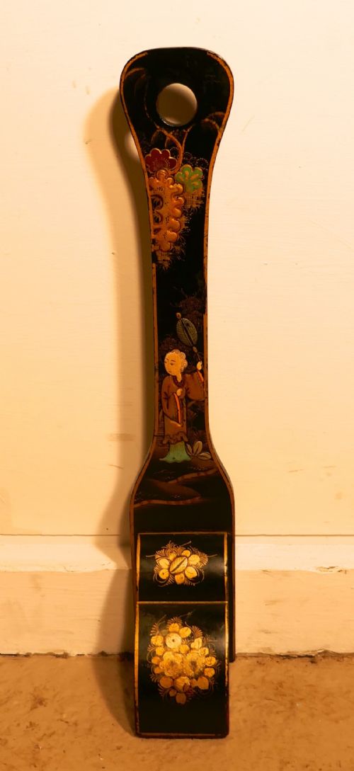 fig 2. Black and Gold Lacquer Chinoiserie Door Stop