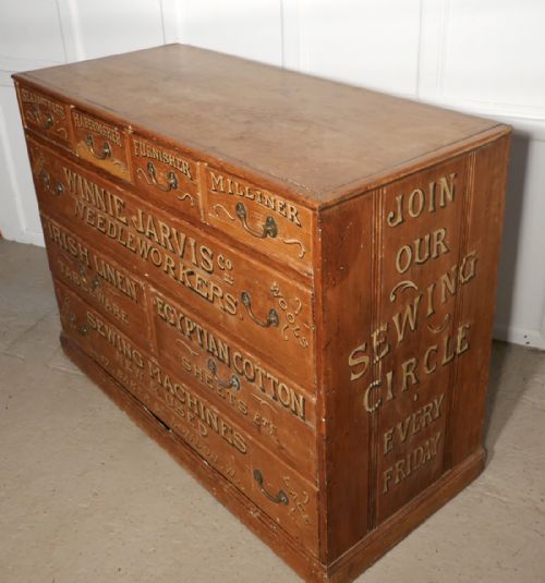 fig 4. Victorian Pine Painted Haberdashers Shop Cabinet