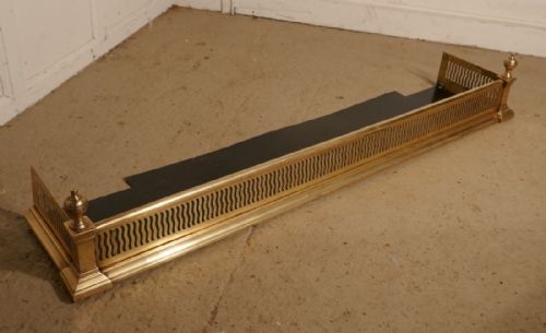 fig 3. Small Victorian Pierced Brass Fender