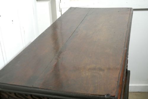 fig 1. 17th Century Carved Oak Court Cupboard, Cottage Size Livery Cupboard