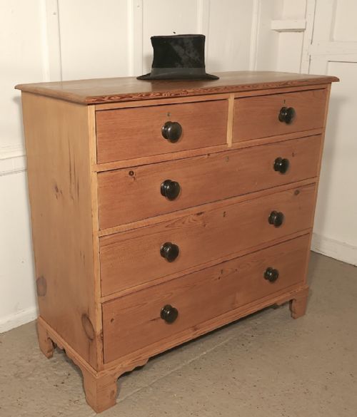 Large Georgian Stripped Pine Chest of Drawers