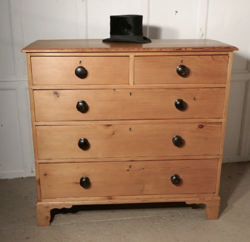 fig 1. Large Georgian Stripped Pine Chest of Drawers