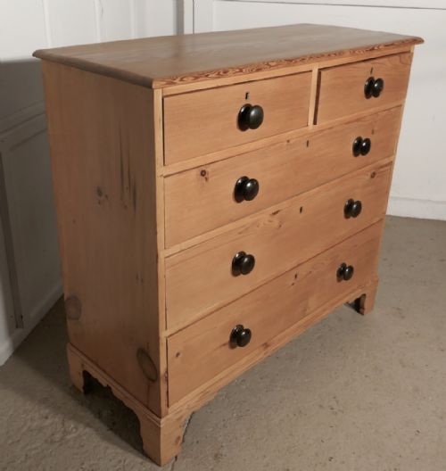 fig 2. Large Georgian Stripped Pine Chest of Drawers