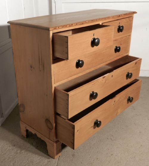 fig 4. Large Georgian Stripped Pine Chest of Drawers