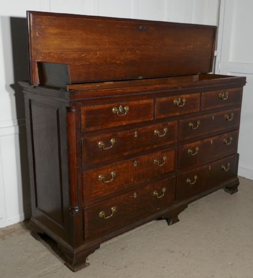 fig 3. Large 18th Century Lancashire Oak Mule Chest, George III Dresser