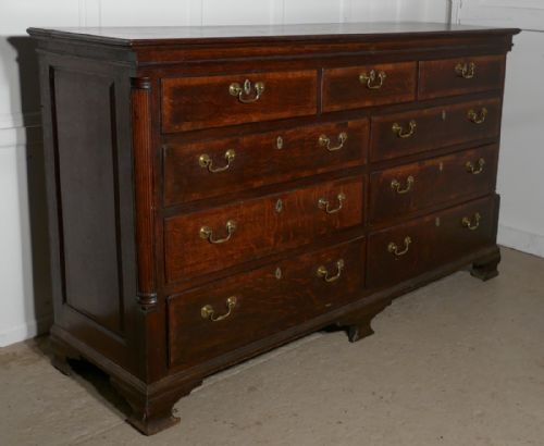 fig 4. Large 18th Century Lancashire Oak Mule Chest, George III Dresser