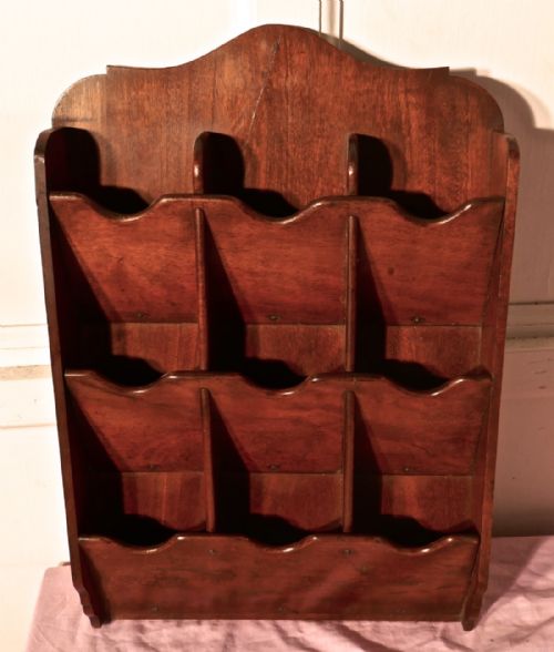 fig 1. 19th Century Mahogany, Leaflet Holder, Stationary Pigeon Holes
