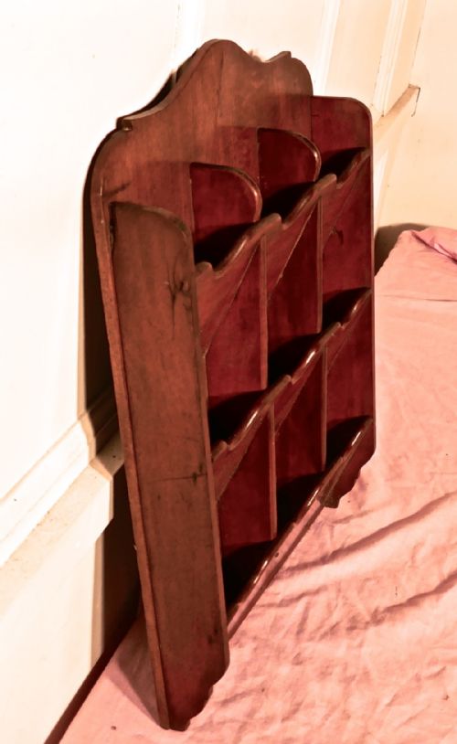 fig 3. 19th Century Mahogany, Leaflet Holder, Stationary Pigeon Holes