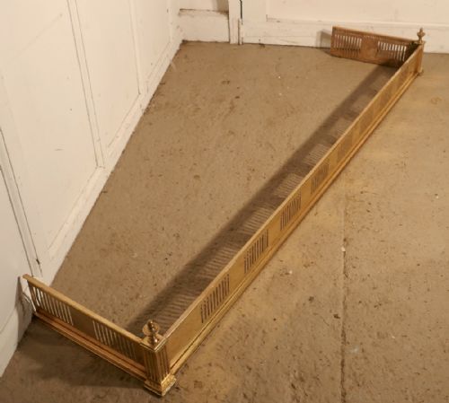 fig 3. Long Victorian Pierced Brass Fender