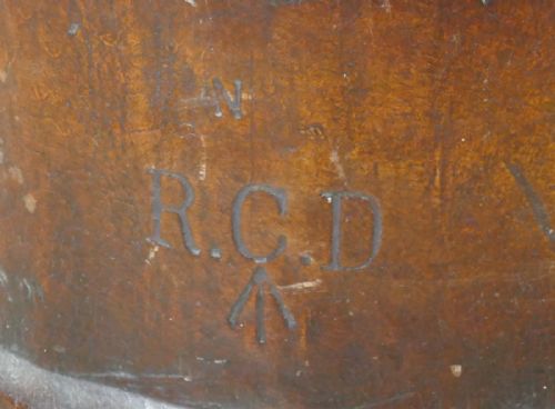 fig 4. WWI Moulded Leather Artillery Shell Carrier with Three Reinforced Bands